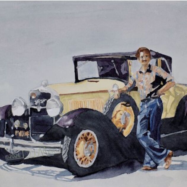 The Car Show - Original in Private Collection
