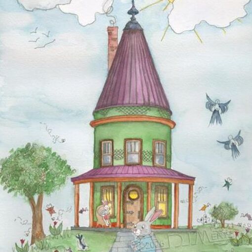 Briar Bunny Comes Home - Original 9x12