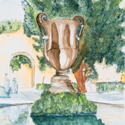 Villa Urn - Original Framed 23x28