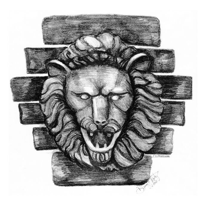 Lion's Gate - Original Framed 18x22
